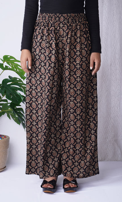 Chic Brown Printed Palazzo Pants