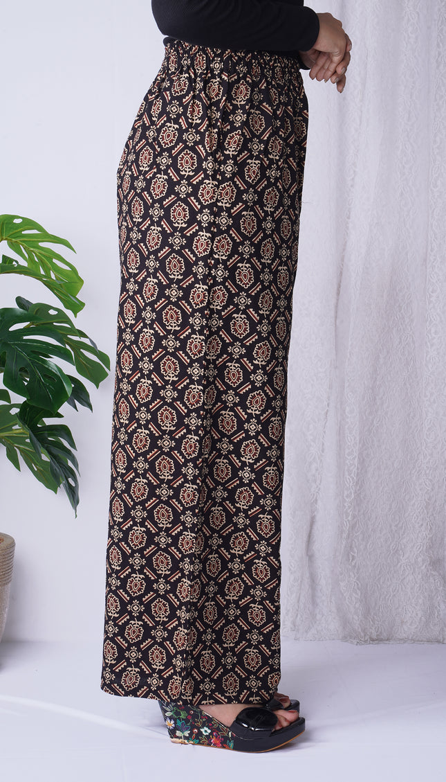 Chic Brown Printed Palazzo Pants