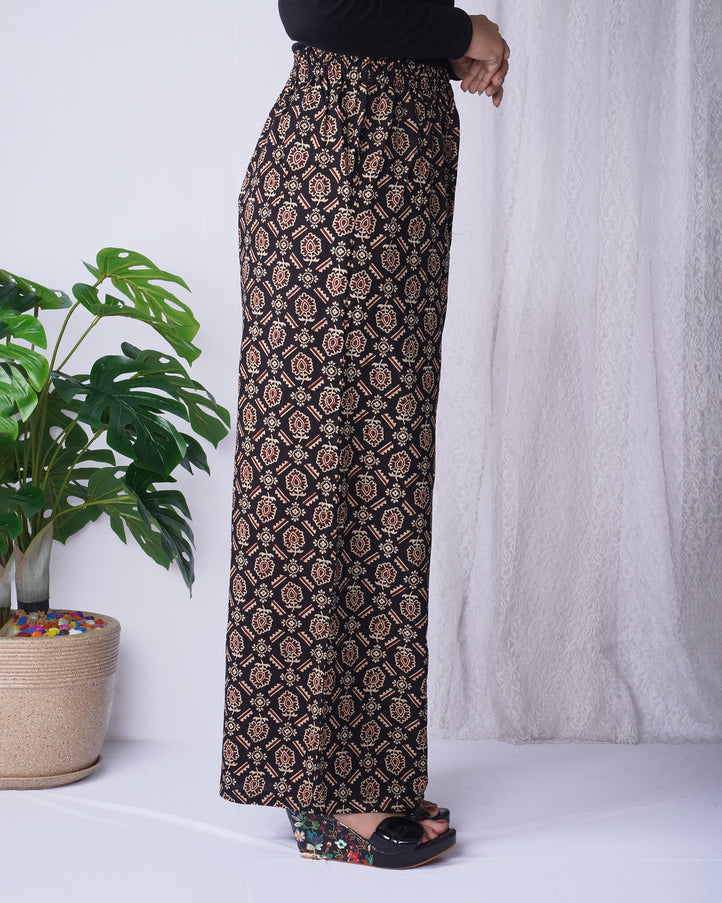Multi Colour Block Printed Palazzo For Women