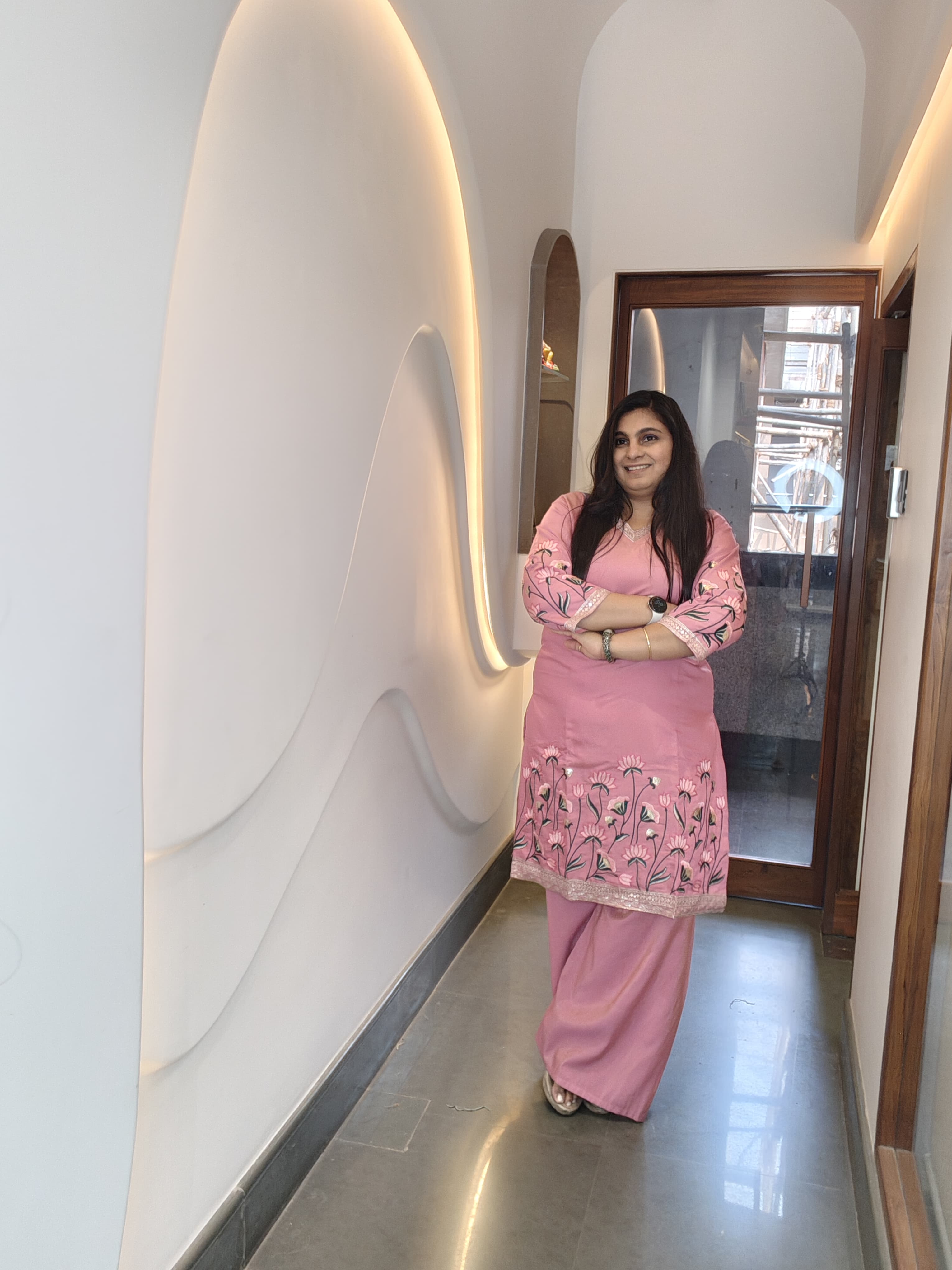 Blush Pink Embroidered Kurta Set – A Feminine Classic with Graceful Detailing