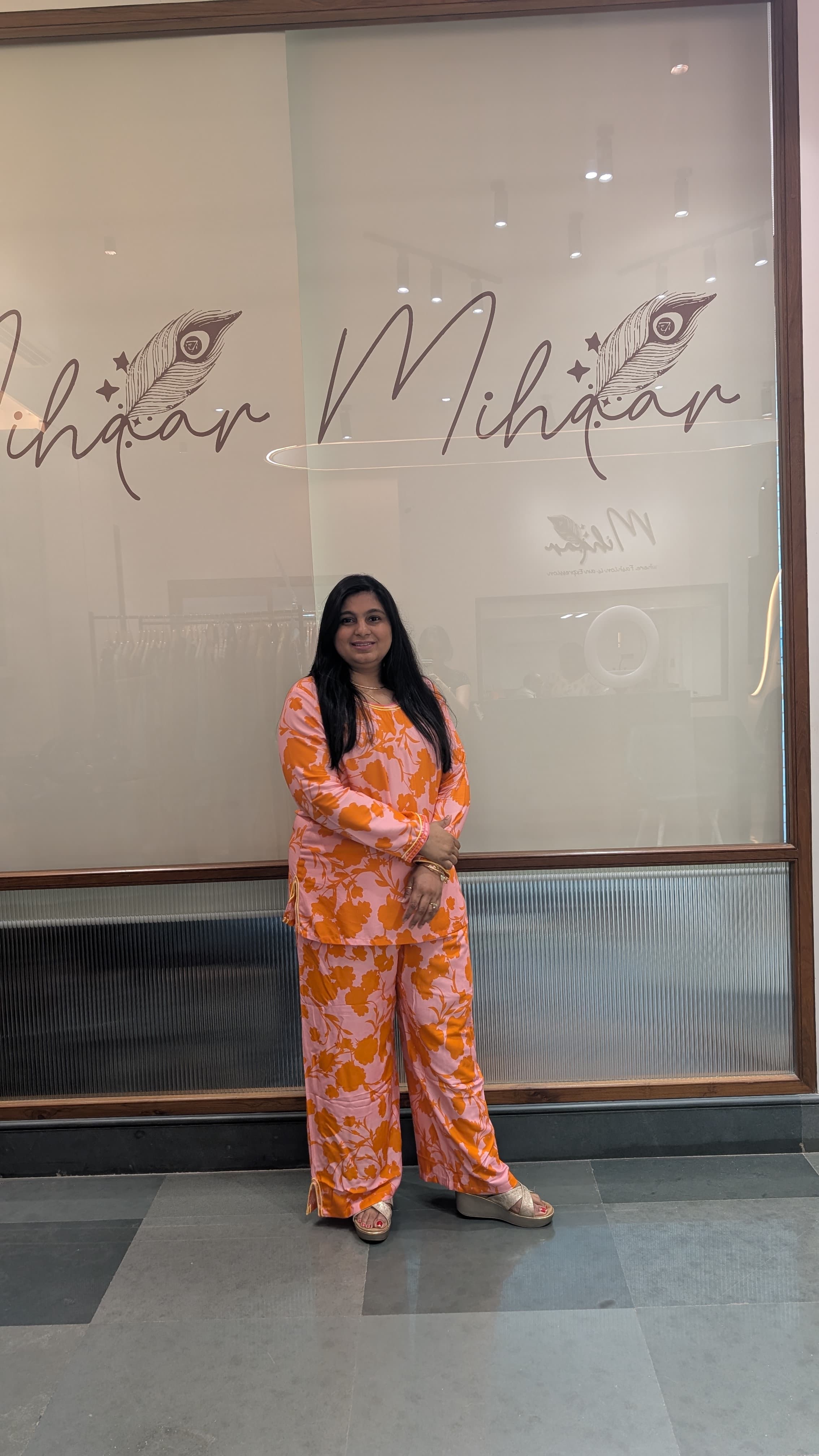 Sunset Bloom Orange Floral Co-ord Set