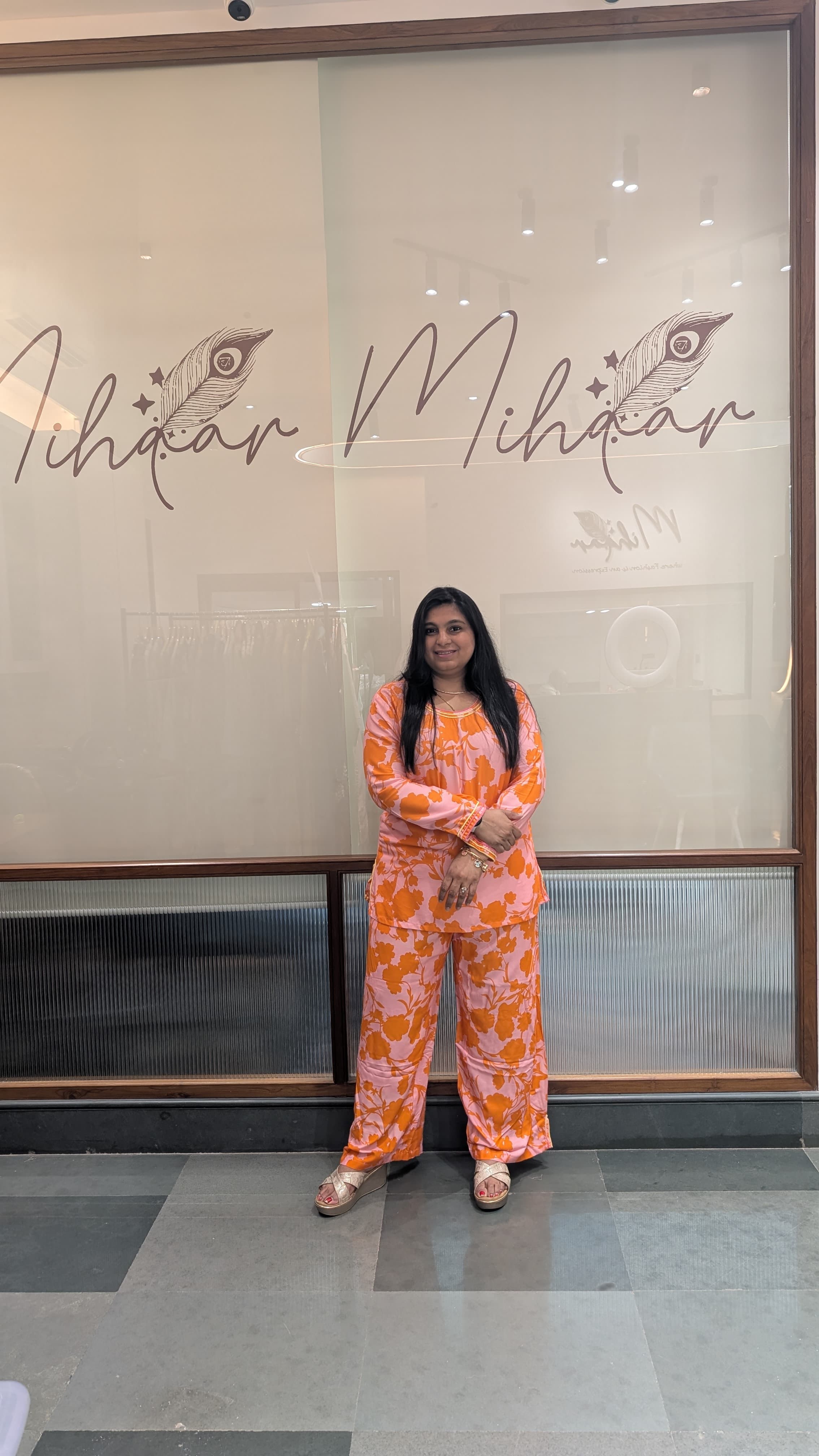 Sunset Bloom Orange Floral Co-ord Set