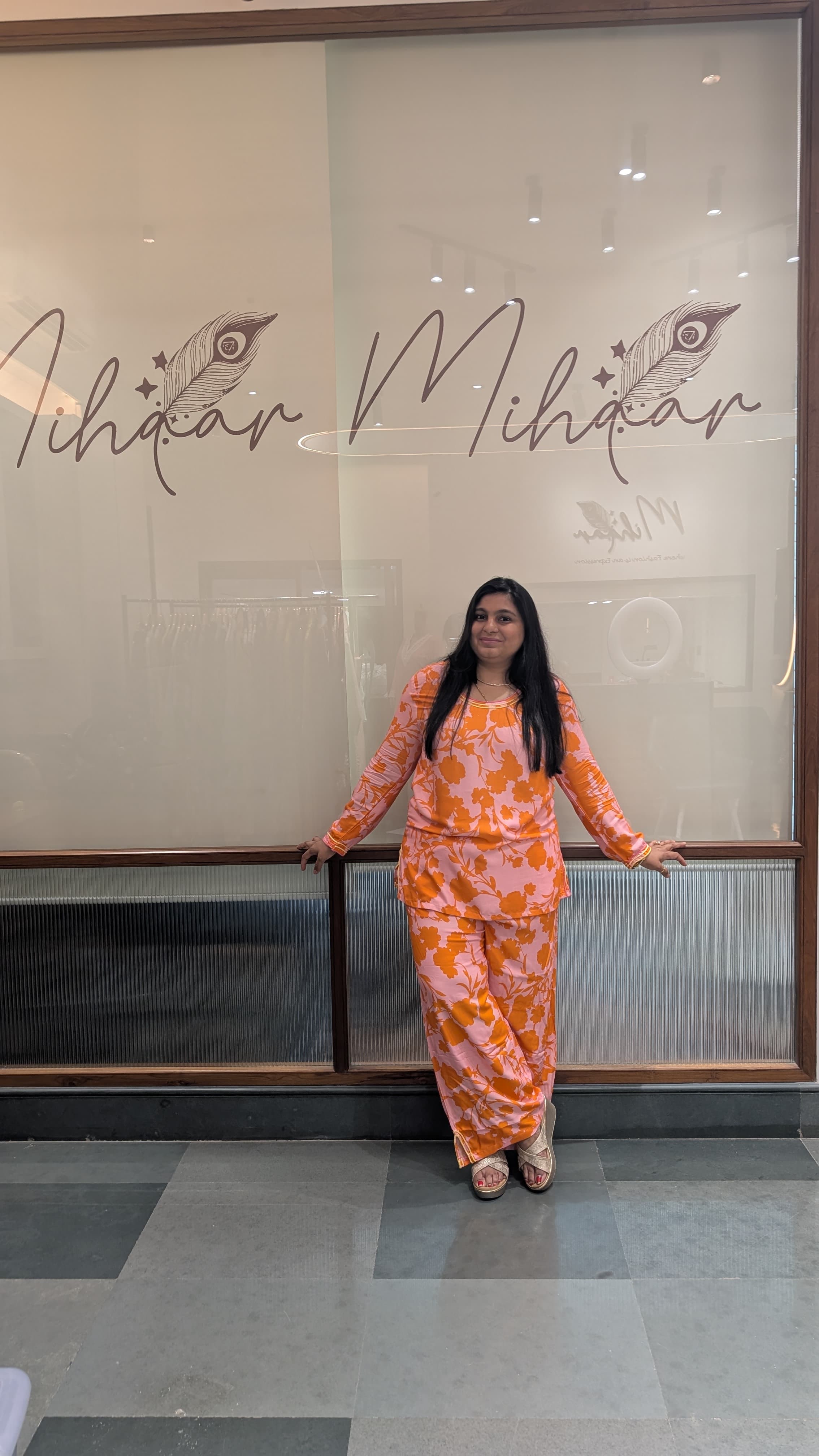 Sunset Bloom Orange Floral Co-ord Set