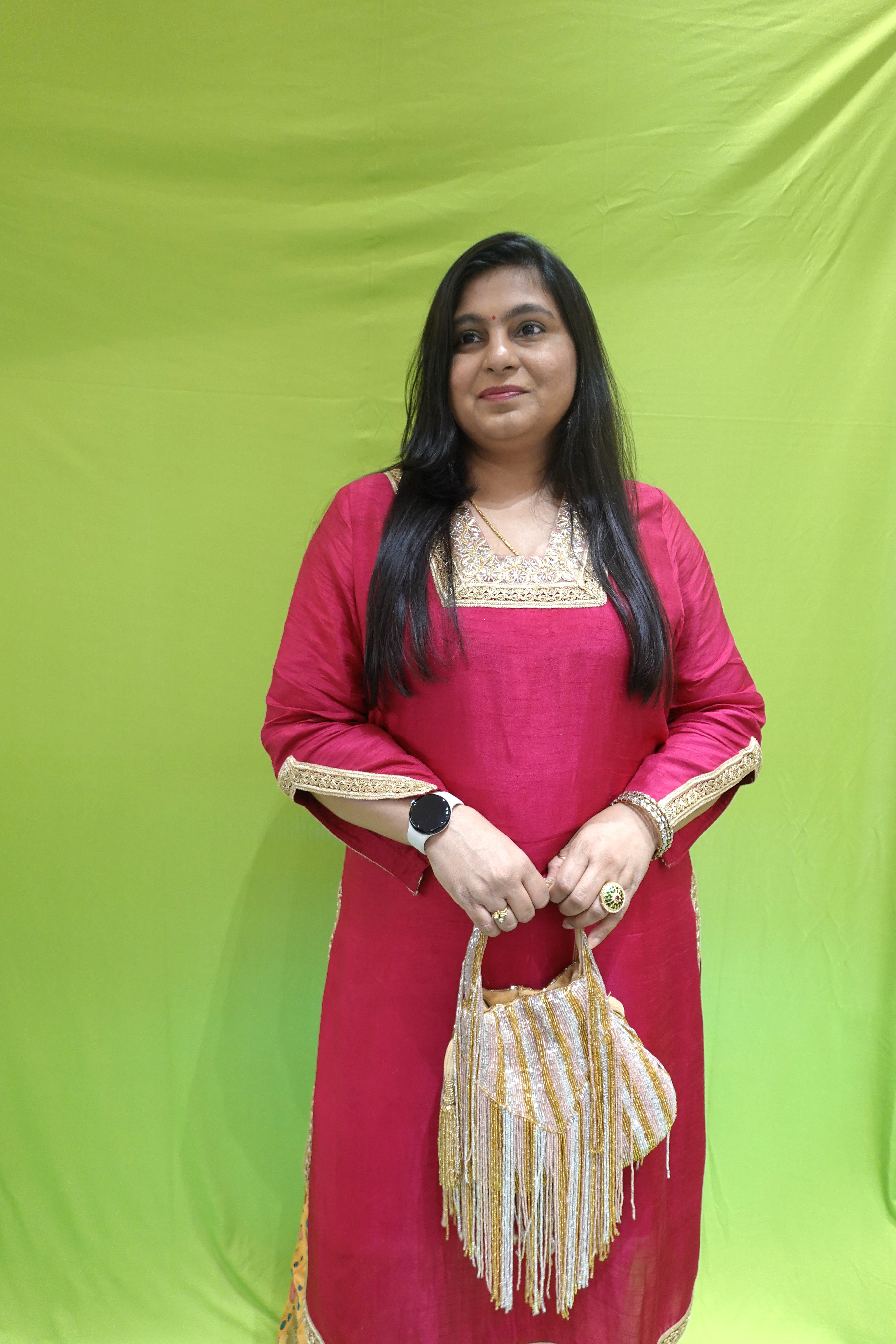 Elegant Pink Ethnic Kurti Set with Floral Patiala Salwar