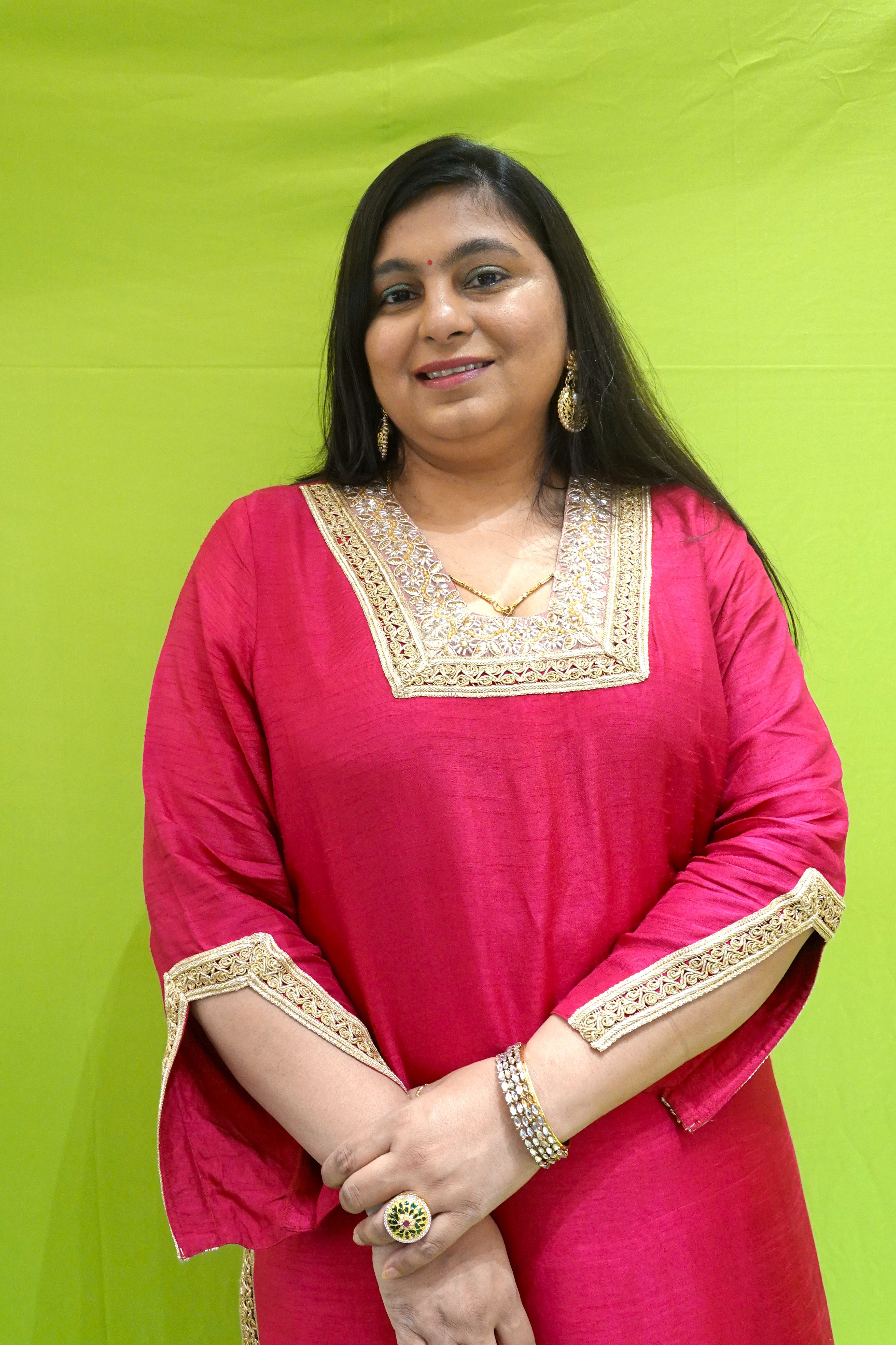 Elegant Pink Ethnic Kurti Set with Floral Patiala Salwar