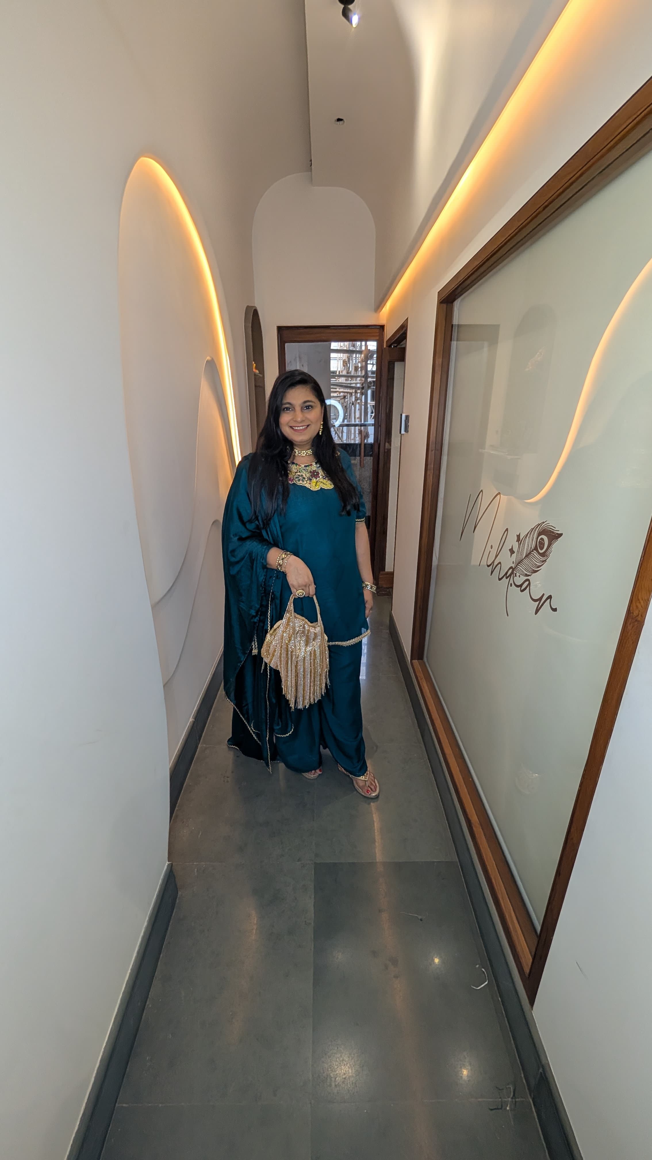 Teal Blue Heavy Embroidered Sharara Set with Dupatta