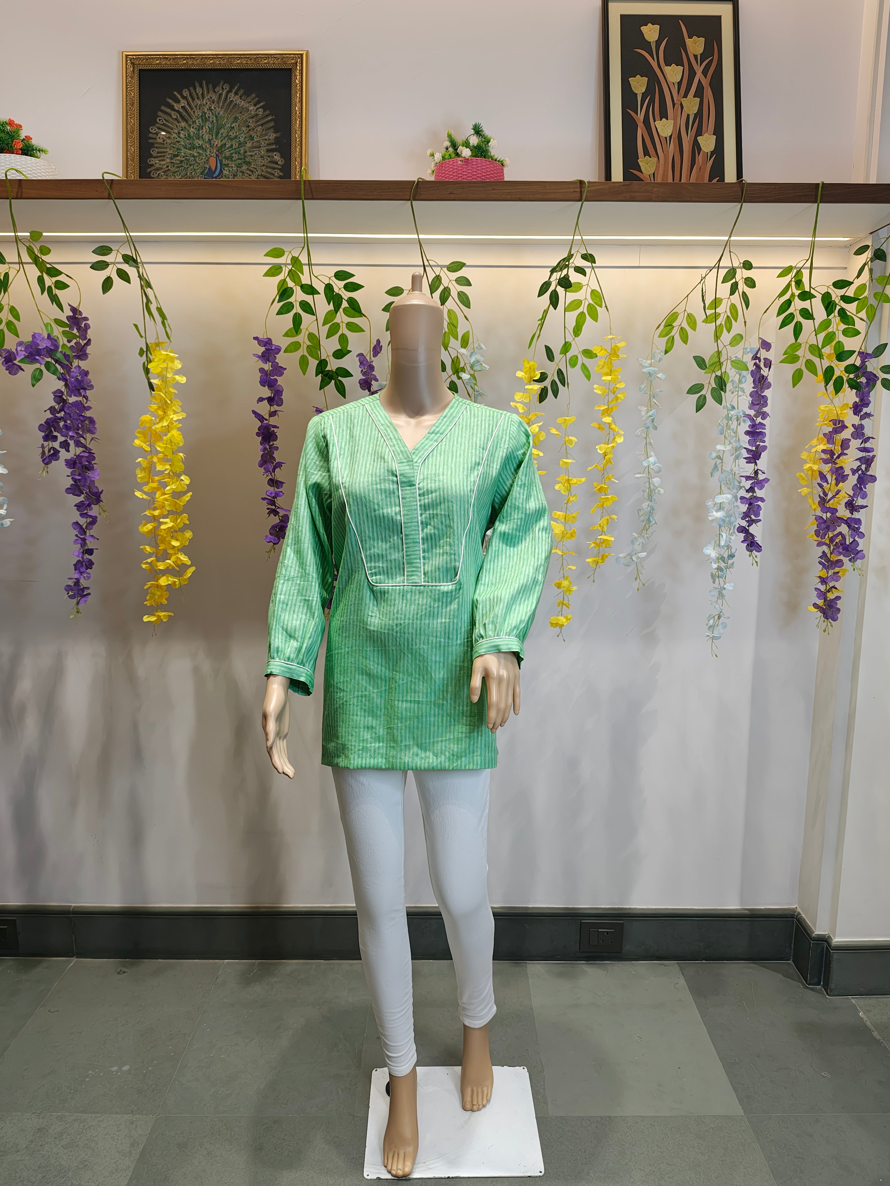 Mint Meadow Short Cotton Top – Fresh, Free-Spirited & Everyday Ready