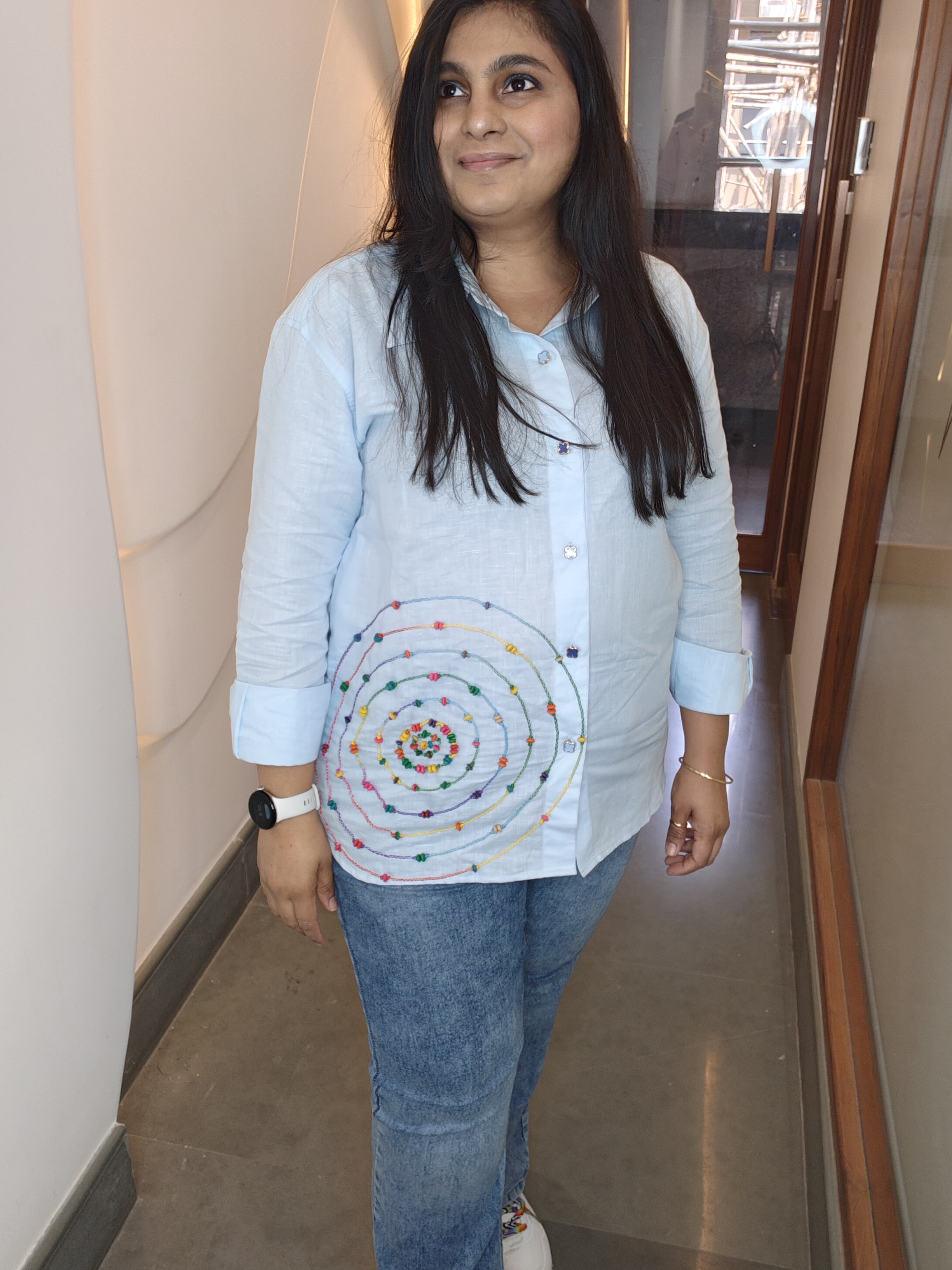 White Cotton Embroidered Short Top – Breezy Elegance for Everyday Wear