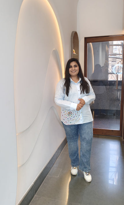 White Cotton Embroidered Short Top – Breezy Elegance for Everyday Wear
