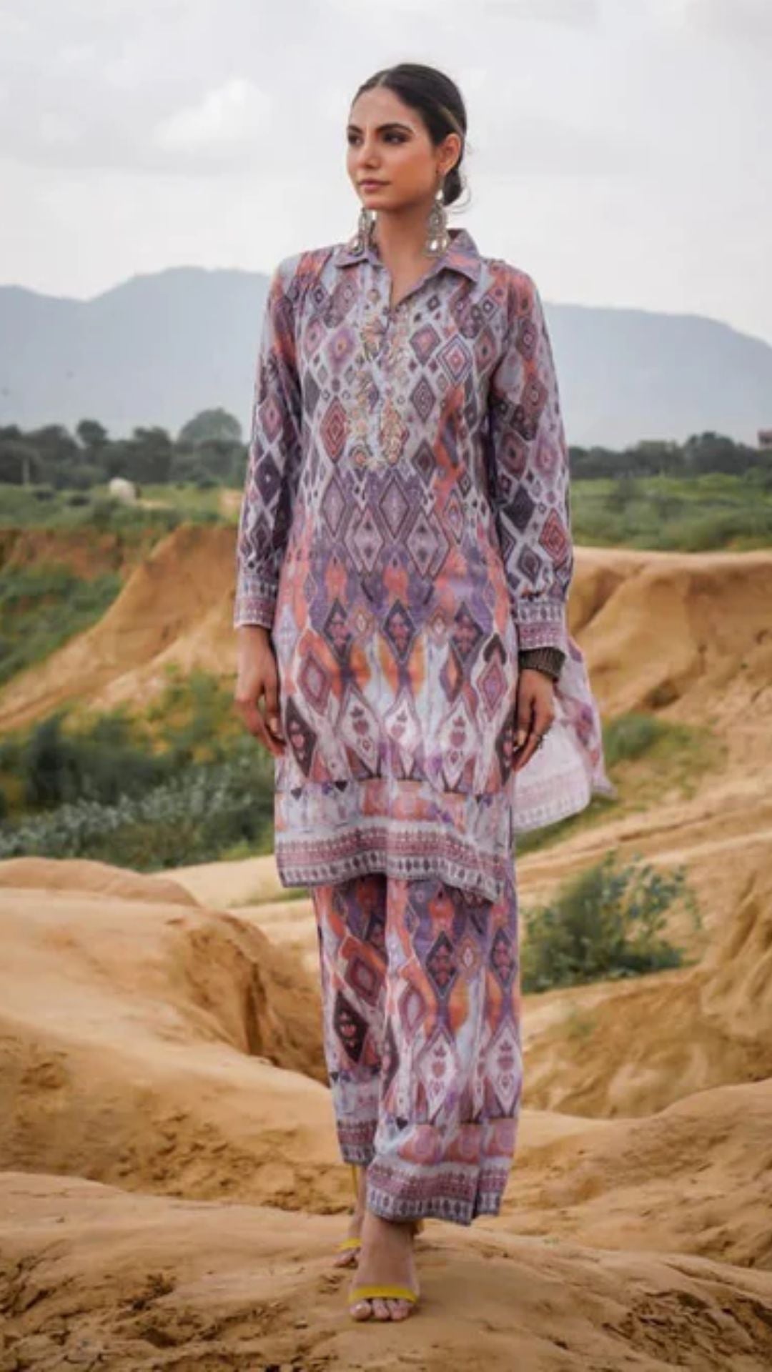 Desert Bloom Printed Cotton Co-ord Set
