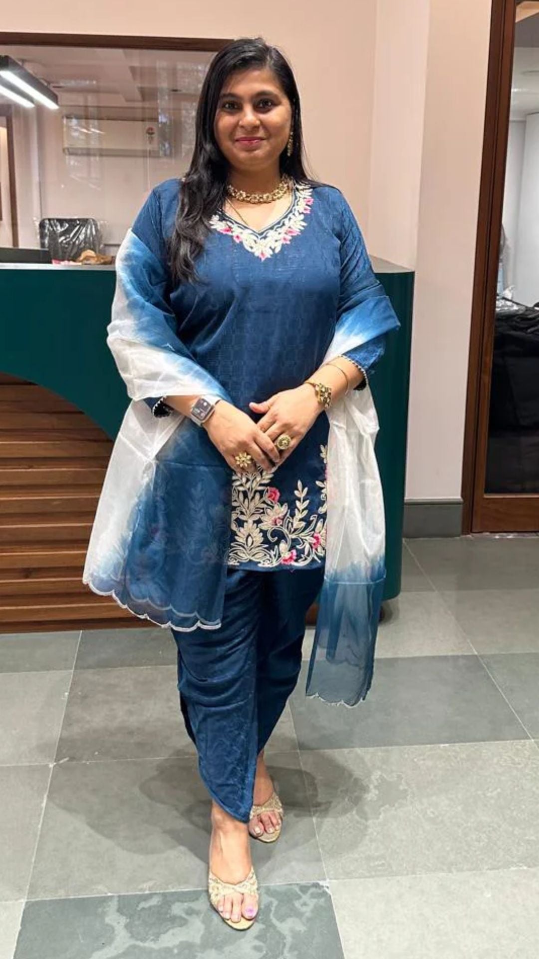 Embroidered Punjabi Dress Jeans Shop Online Embroidered Blue Denim