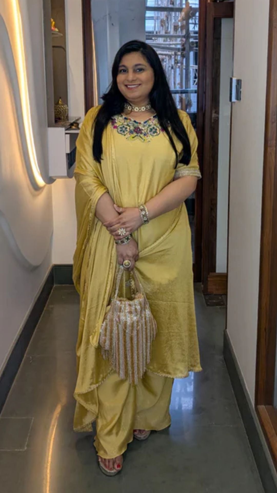 Sunshine Yellow Embroidered Sharara Set with Dupatta