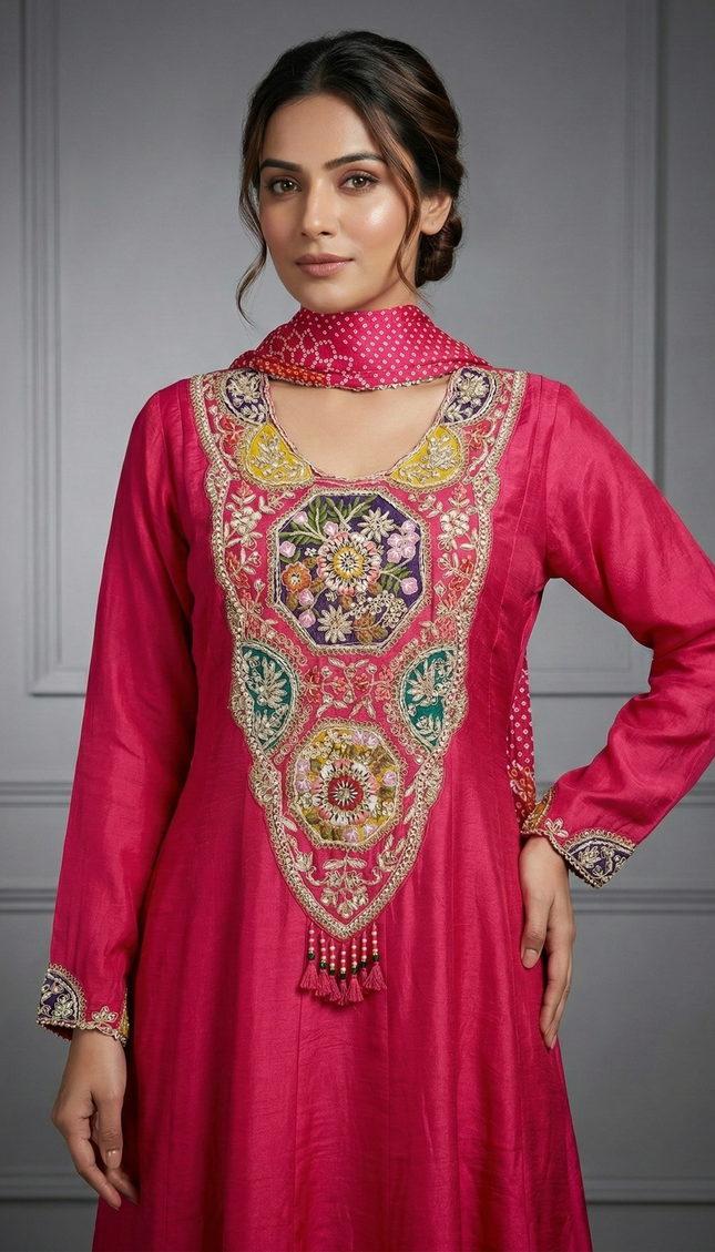 The Rani Pink Jewel Punjabi Suit