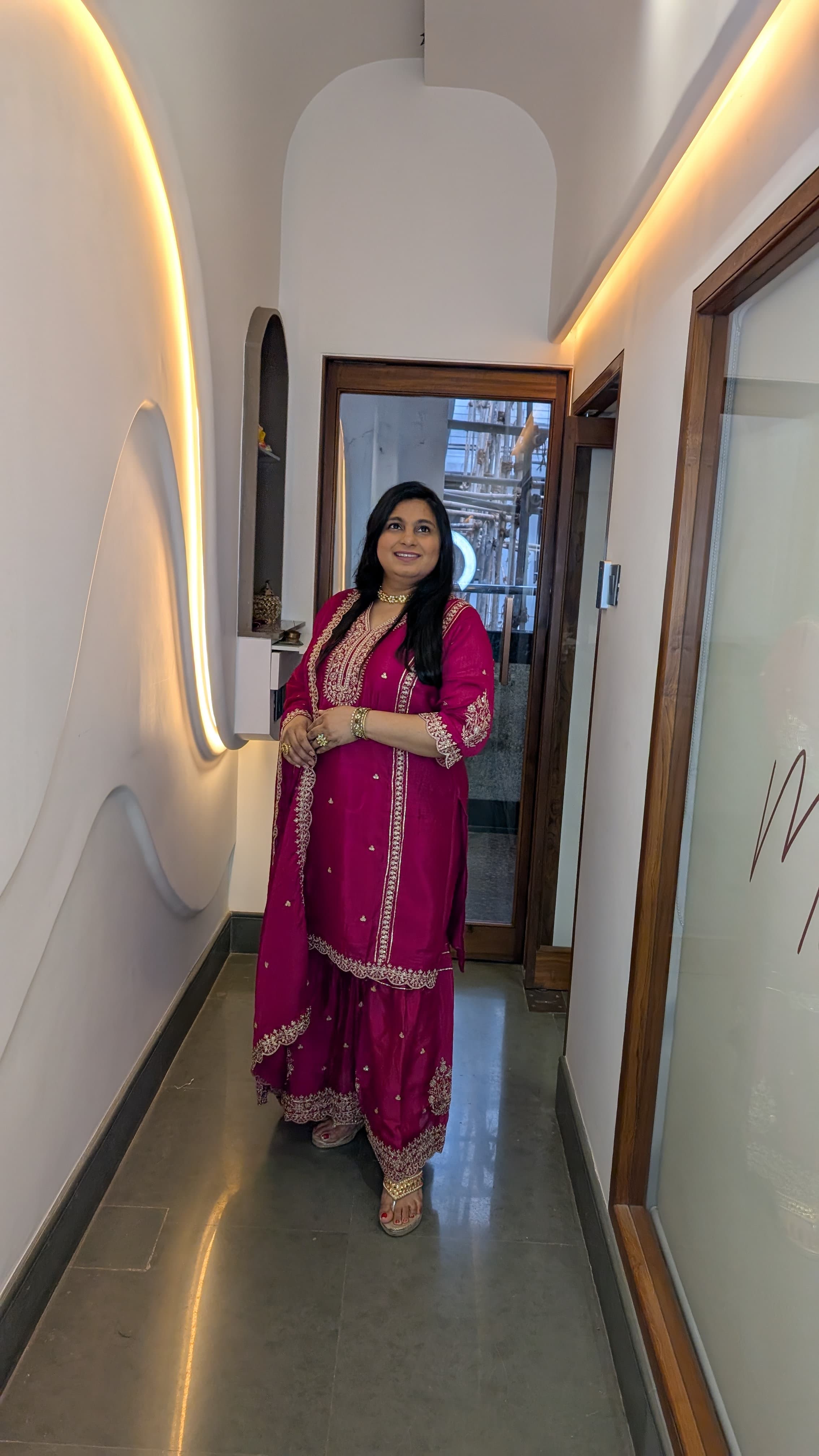 Magenta Pink Heavy Embroidered Punjabi Suit Set