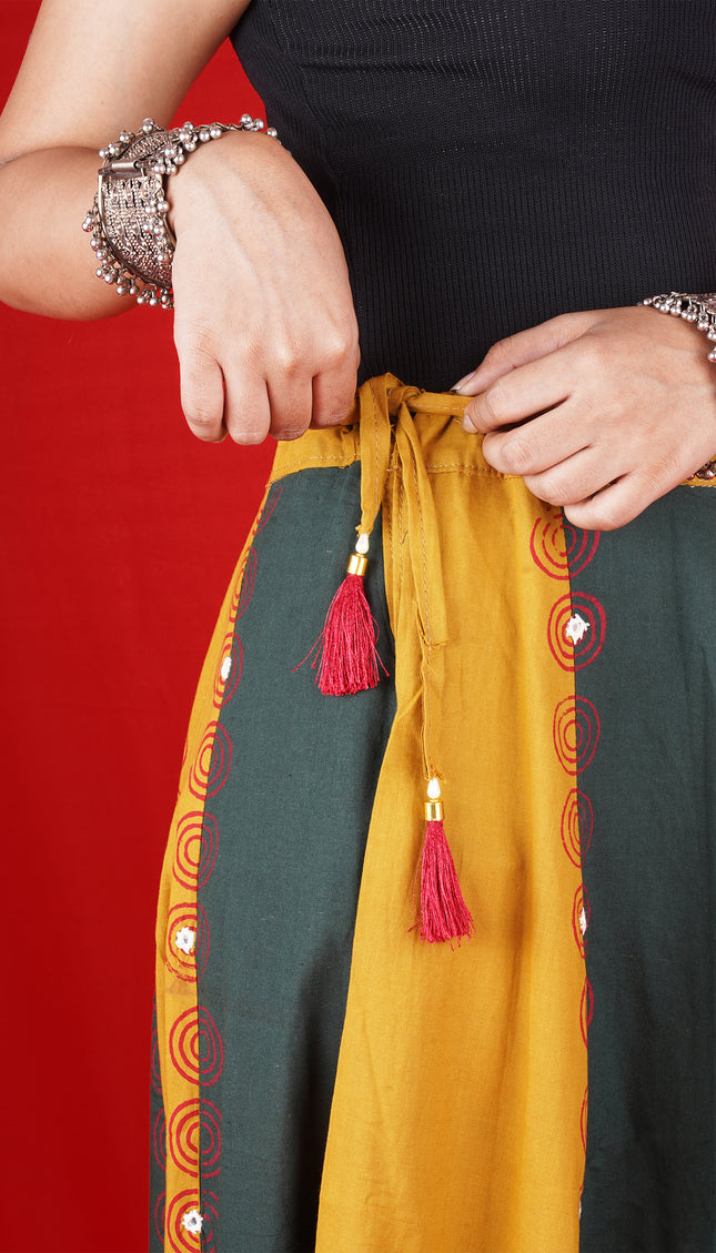 Handcrafted Ajrakh Printed Cotton Skirt – Timeless Ethnic Elegance