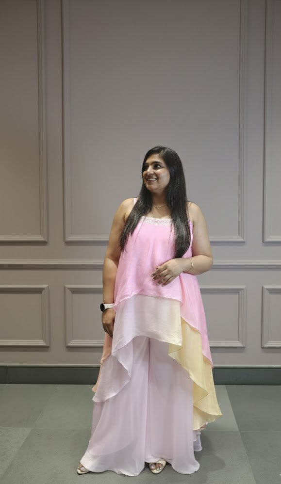 Flamingo Haze Indo-Western Set