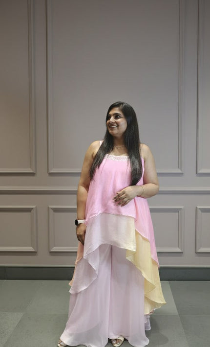 Flamingo Haze Indo-Western Set