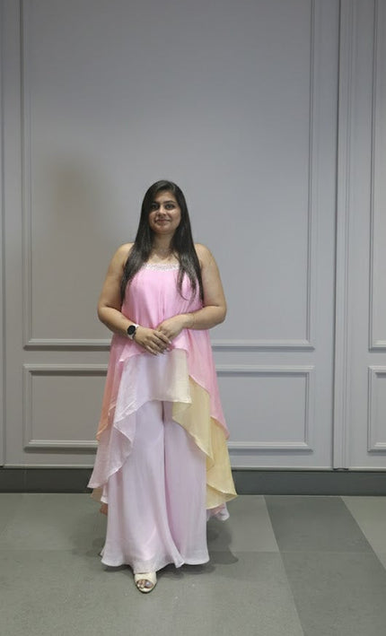 Flamingo Haze Indo-Western Set