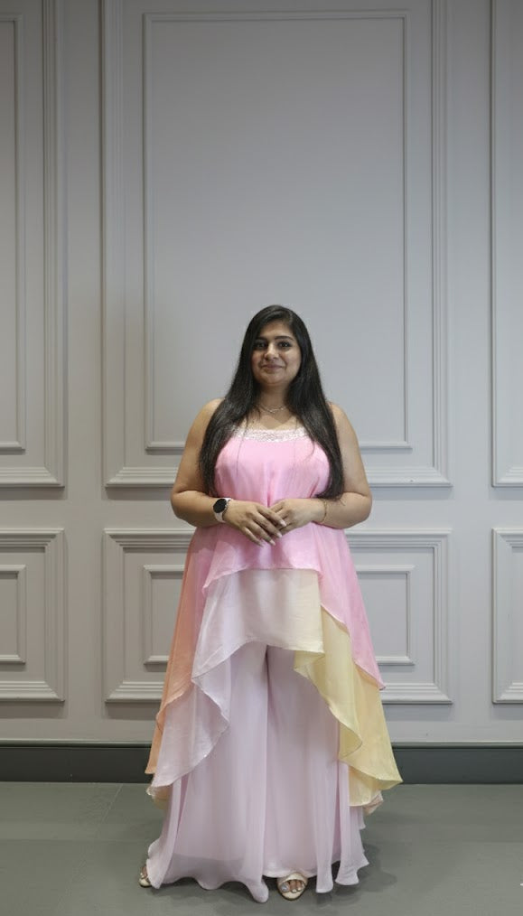 Flamingo Haze Indo-Western Set