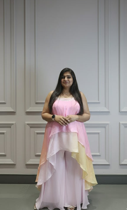 Flamingo Haze Indo-Western Set